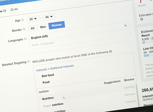 Facebook Ads Manager Targeting